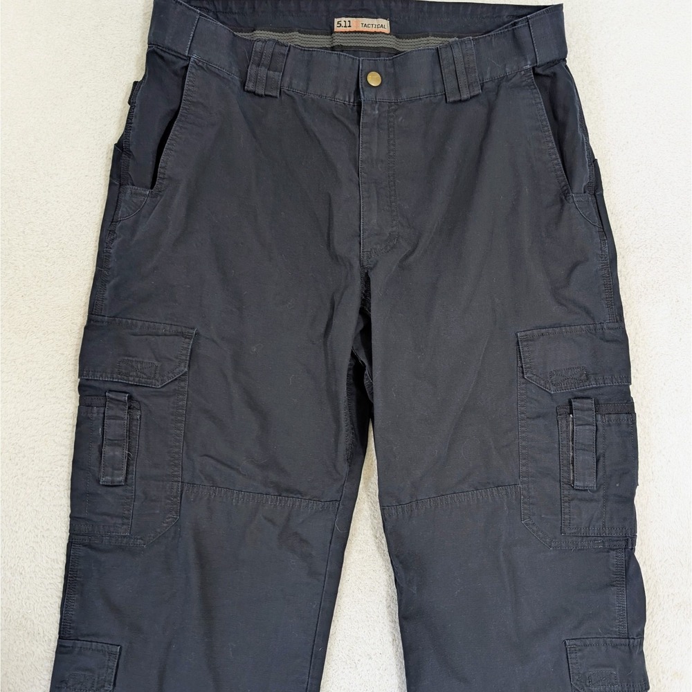5.11 Tactical Series Men's Multiple Cargo Pocket Pants 38/34 Navy Blue Rip Stop‎